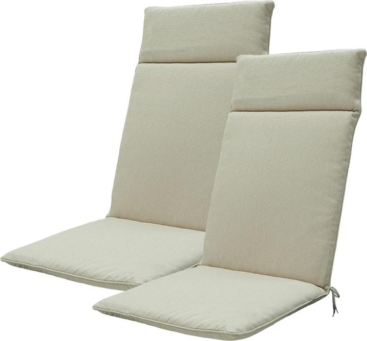 Natura Punto Garden Chair High Backrest Cover by Madison, Set of 2 (120 x 50 cm)