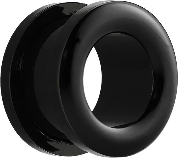 Produktbild Star Piercing Flesh Tunnel mit schwarzem Rand (ohne Messing, Acryl)