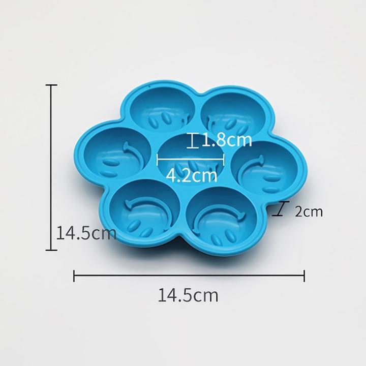 Produktbild König Design Silikon Eiswürfelform Smiley Emoji Eiswürfel Eis für Whiskey Wein Bar Party Neu