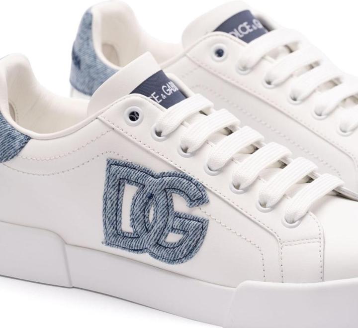 Actual product image Dolce & Gabbana portofino light in leather white and light blue (42)