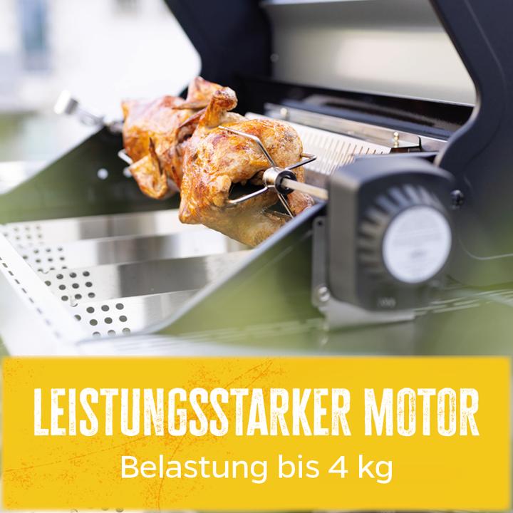 Produktbild Grillfürst Universal Drehspiess / Rotisserie Set aus Edelstahl mit Motor