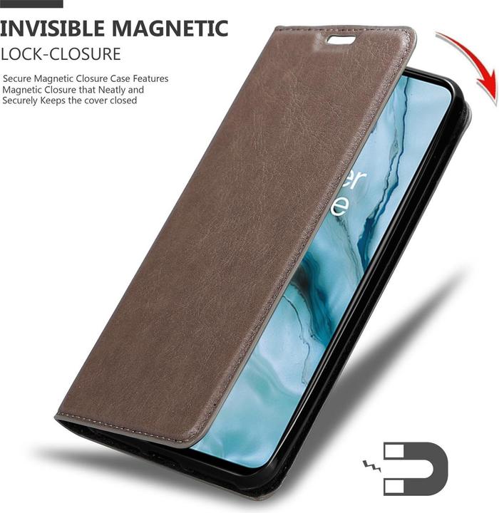 Immagine prodotto Cadorabo Copertina magnetica invisibile del libro (OnePlus Nord)