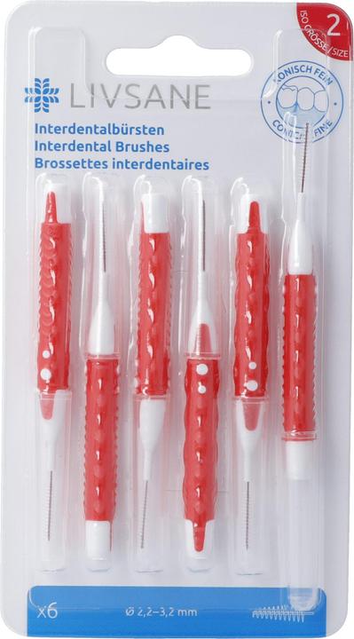 Livsane Interdentalbürsten konisch fein (6 x, 2 mm)