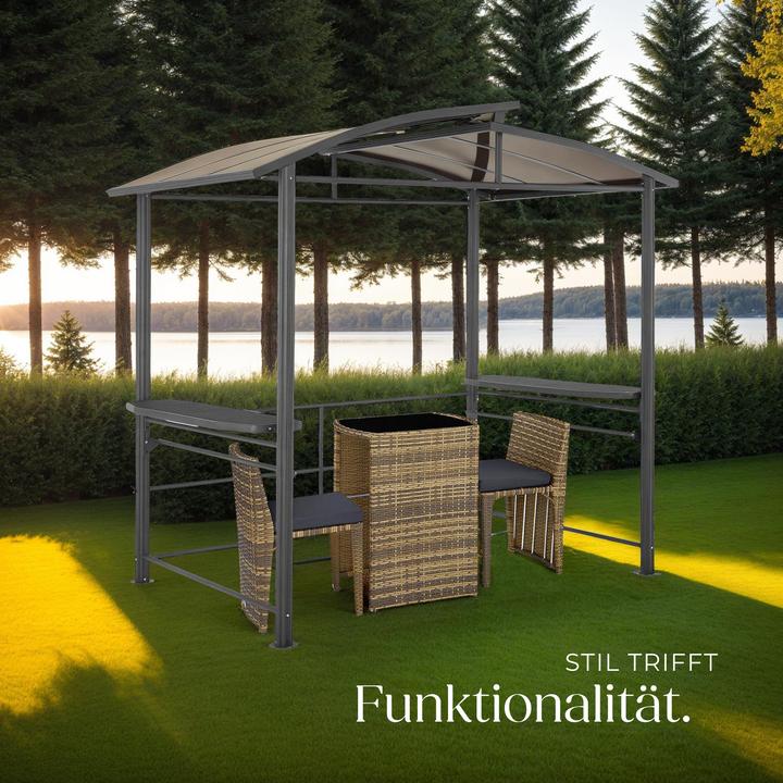 Actual product image tectake Barbecue Pavilion Asado | 240x150x234cm (240 cm, 150 cm)