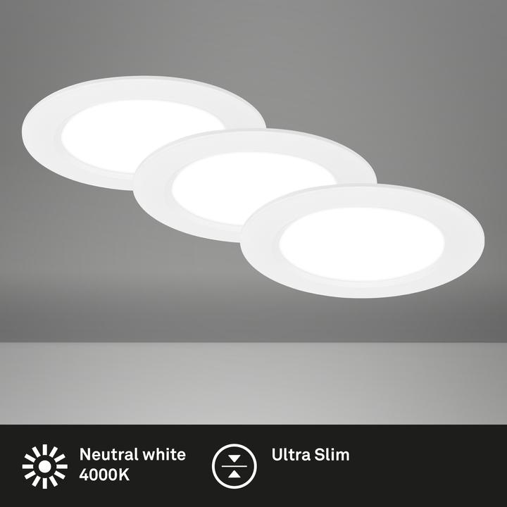 Produktbild Briloner Ultraflache LED Einbauleuchten 3er-Set - Flat star (660 lm)