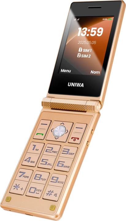 Actual product image Avizar Klapphandy mit 2 Bildschirmen Akku 1200mAh Dual-SIM (2.80")