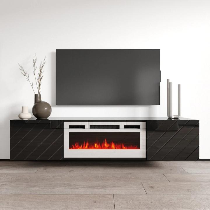 Immagine prodotto Cama Armadio RTV LUXE 182 6x34 5x37 5 nero/nero lucido + camino bianco