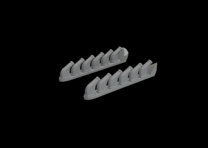 Produktbild Eduard P-51B/C exhaust stacks