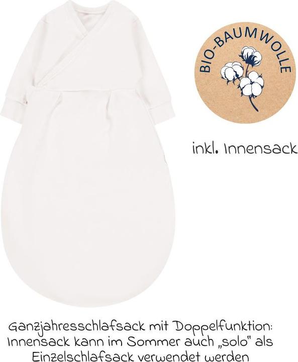 Produktbild Alvi Schlafsäcke Schlafsack Baby-Mäxchen 4 Season Mull - Sand-Beige (Ganzjahr)