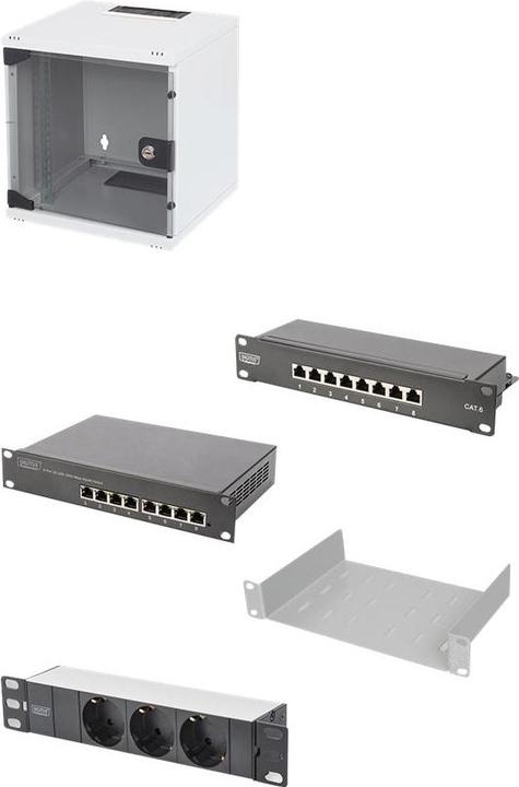 Produktbild Digitus 254 mm (10") Netzwerk-Set (5.71 HE, 10 Zoll Rack)