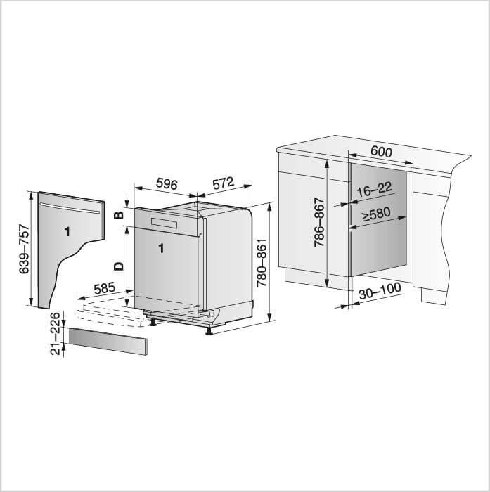 Actual product image Fors Dishwasher EURO, black LV-460NI/1 N Black