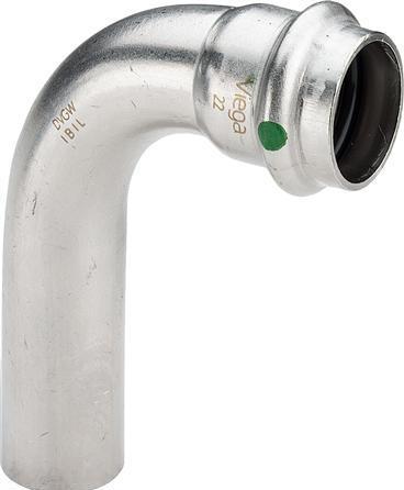 Viega Sanpress Inox bend 90° 18 stainless steel/shiny, 435714 (Press connection)