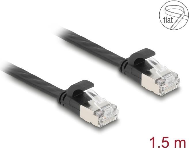 Actual product image Delock RJ45 Flachband Patchkabel Stecker zu Stecker Cat.6A 1 (U/FTP, CAT6a, 1.50 m)