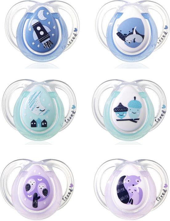 Actual product image Tommee Tippee silicone soother NIGHT STYLE, 0-6 months, 2 pcs, 43336103 (2 x, up to 6 M.)