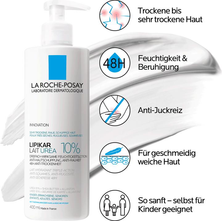 Actual product image La Roche Posay Lipikar Milk Urea 10% (Body milk, 400 ml)