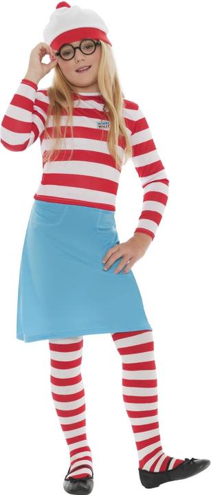 Actual product image Wheres Wally? Girls Wenda Costume Set (146, 152)