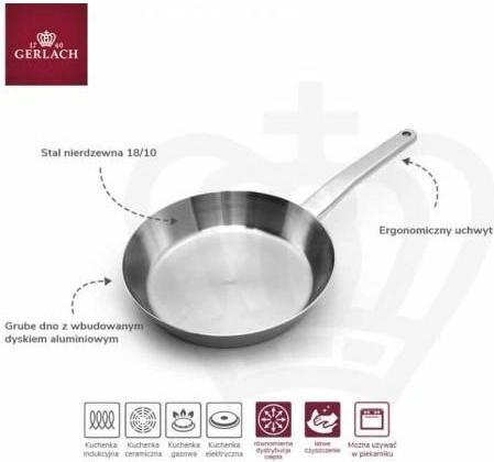 Gerlach Prestige (24 cm, Frying pan, Stainless steel)