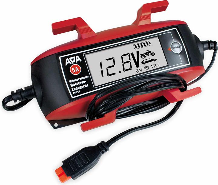Produktbild APA Automatikladegerät Mikroprozessor Batterie Ladegerät 6/12 V, 5 A (12V, 6V, 5 A)