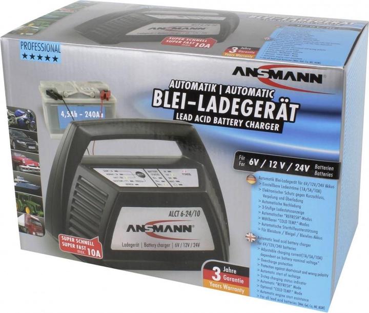Actual product image Ansmann AutomatikLadegerät ALCT 624/10 (12V, 6V, 24V, 10 A)