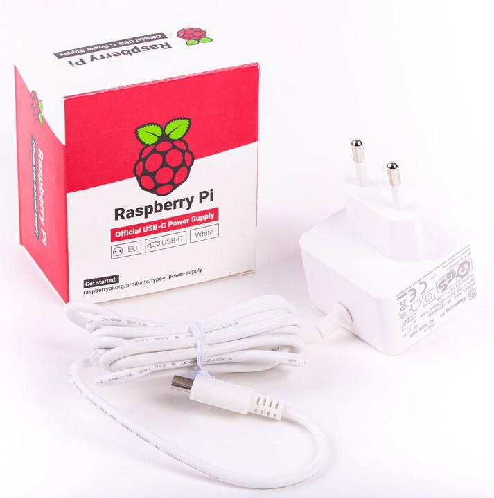 Raspberry Pi Official 4 Power Adapter USB-C White
