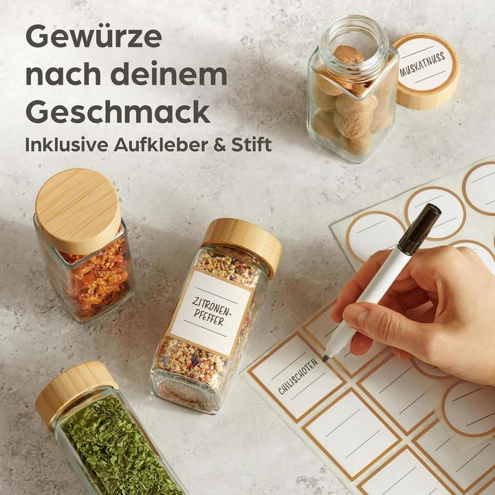 Actual product image Praknu Gewürzgläser-Set (24 Stück) (0.12 l)
