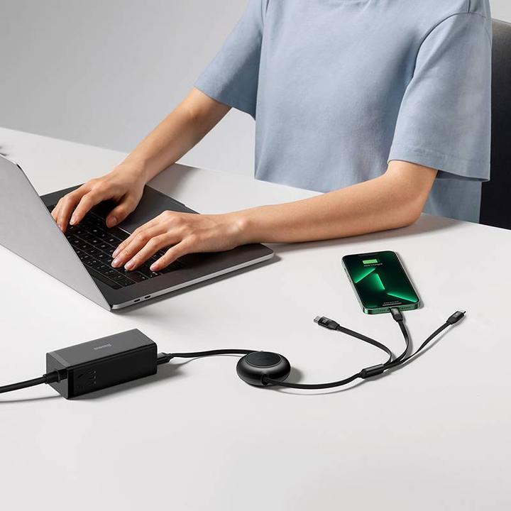 Image du produit Baseus 3 in 1 Multicharger USB-Cable (1.10 m, USB 3.2 Gen 1, 100 W)