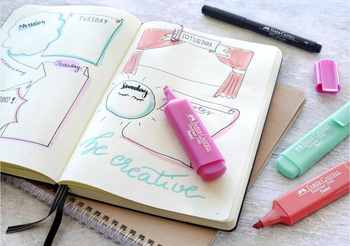 Actual product image Faber-Castell Highlighter Pastel 4 pack (Multicoloured, 5 mm, 4 x)