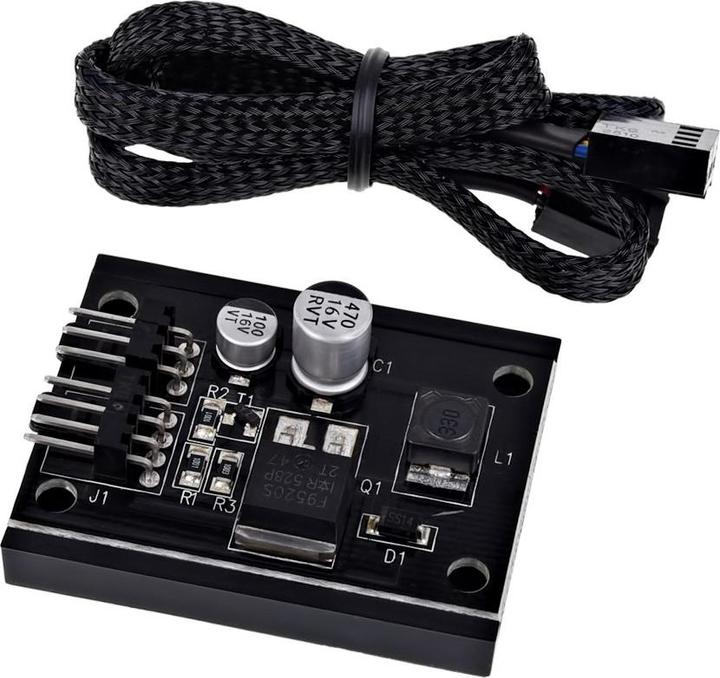 Actual product image Phobya 4Pin PWM to 3Pin Transformer Single