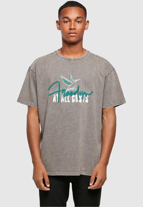 Image du produit Merchcode Freedom At All Costs Acid Washed Heavy Oversized Tee - 112677 (XXL)