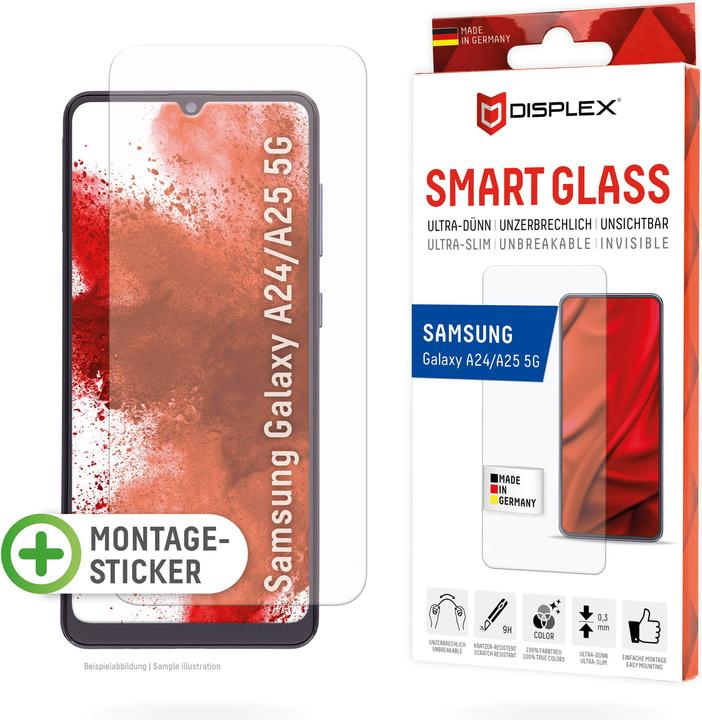 Actual product image Displex Smart Glass, Displayschutzfolie (1 Piece, Samsung Galaxy A24, Samsung Galaxy A25 5G)