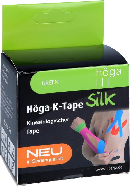 Produktbild Höga K-Tape Silk 5 cm x 5 m green KinesiologischerTape, 1 St. Pflaster (1 x)