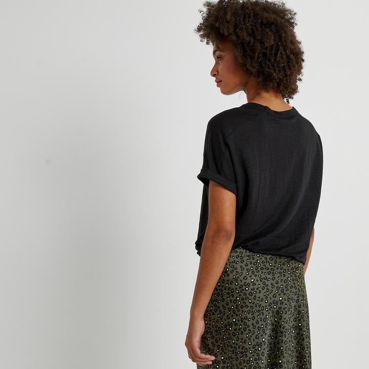 Immagine prodotto La Redoute Collections T-shirt in lino con scollo rotondo (M)