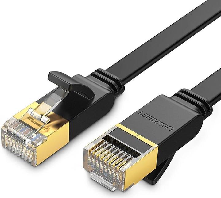 Produktbild Ugreen Ethernet RJ45 Flat network cable, Cat.7, STP, 0.5m (Black) (U/FTP, CAT7, 0.50 m)