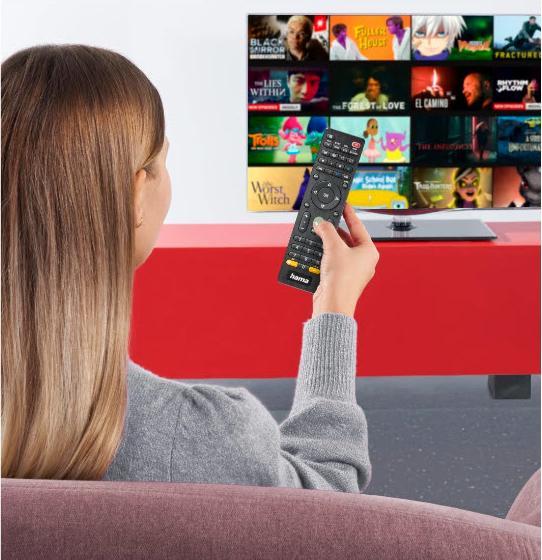 Image du produit Hama Télécommande universelle TV, infrarouge, pour 8 appareils, avec touche App (Télécommande universelle, Infrarouge)