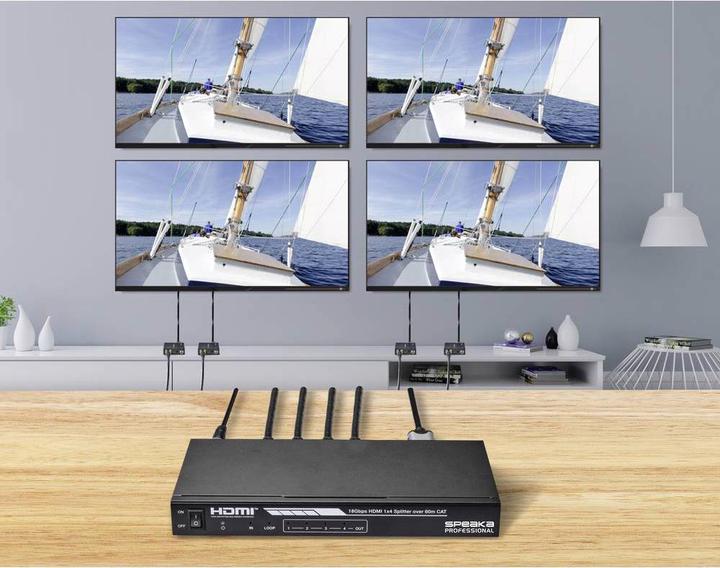 Actual product image SpeaKa Professional SP-HDS-700 HDMI® HDMI Extender over Network Cable RJ45 50m (Extender)
