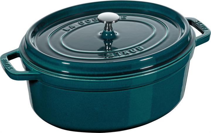 Actual product image Staub Pot oval "La Mer" 6.7 lt., 33cm (33 cm, Casserole + Stewpot, Cast iron)
