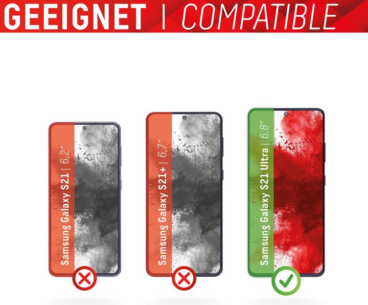 Image du produit Displex Real Glass, Privacy Full Cover Panzerglas (1 pièce(s), Samsung Galaxy S21 Ultra 5G)