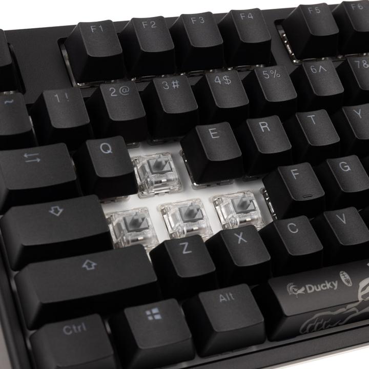 Actual product image Ducky ONE 2 Backlit PBT Gaming Keyboard, MX-Speed-Silver, RGB LED - black (US) (US, Cable)