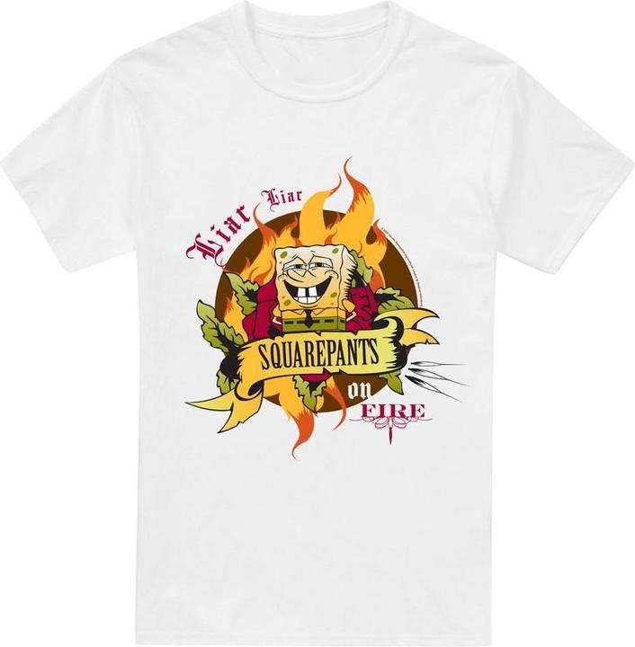 Spongebob Squarepants Liar Liar Pants On Fire TShirt (XXL)