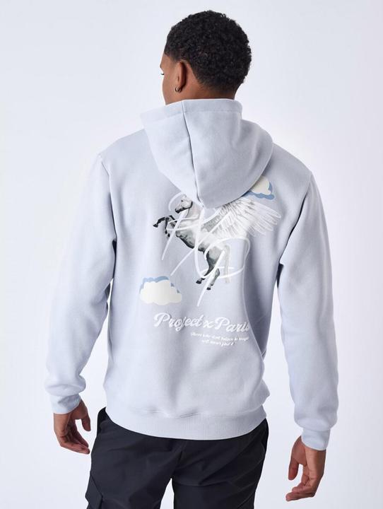 Immagine prodotto Project X Paris Felpa con cappuccio con motivo di nuvole di pegaso (S)