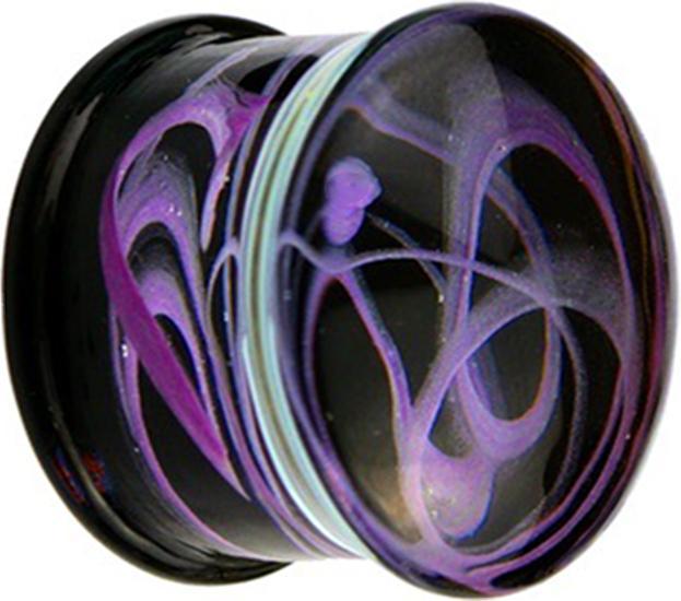 Star Piercing Flared Plug Rauch violett aus Glas (ohne Messing, Glas)