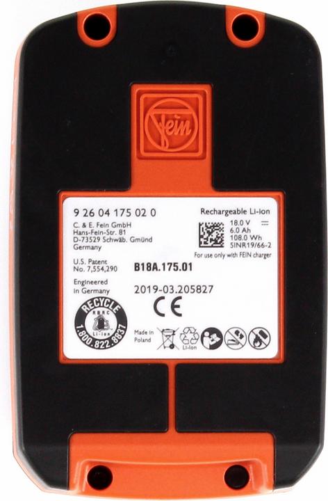 Actual product image Fein Replacement battery (18 V)