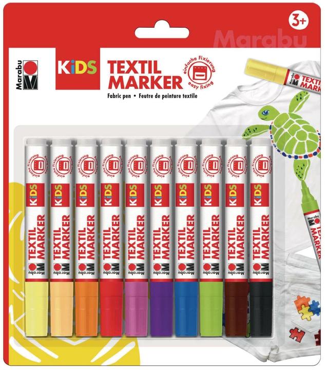 Marabu Textilstift KiDS (Mehrfarbig, 10 x)
