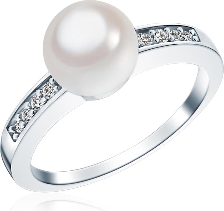 Rafaela Donata Damen Sterling Silber Zirkonia Muschelkernperle silber - 3904
