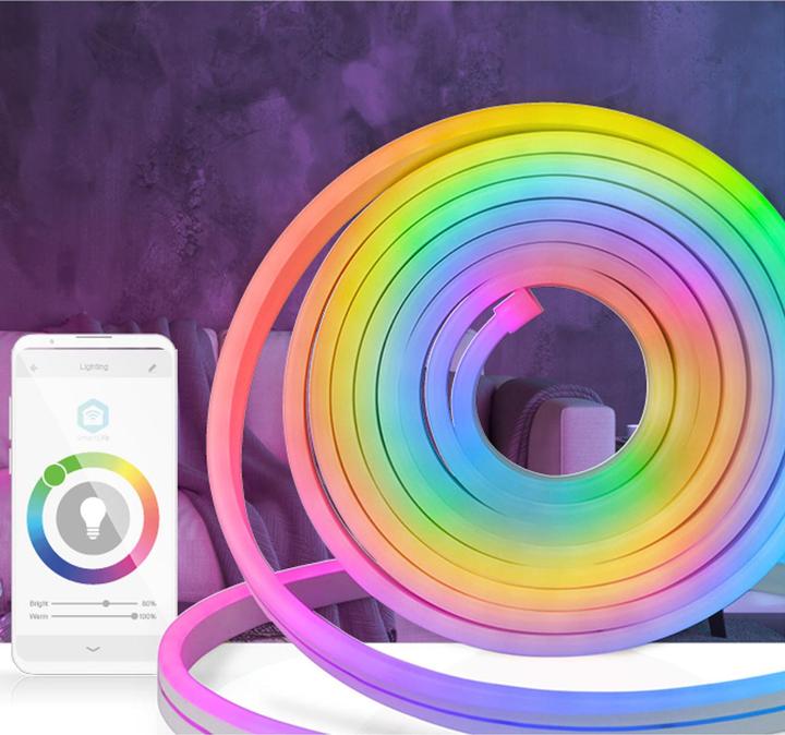 Image du produit Nedis WIFILN51CRGB Smart Full Color LED pásek Wi-Fi | Více barev | 5000 mm | IP65 | 960 lm, F (Multicolore, 500 cm, Intérieur, Extérieur)