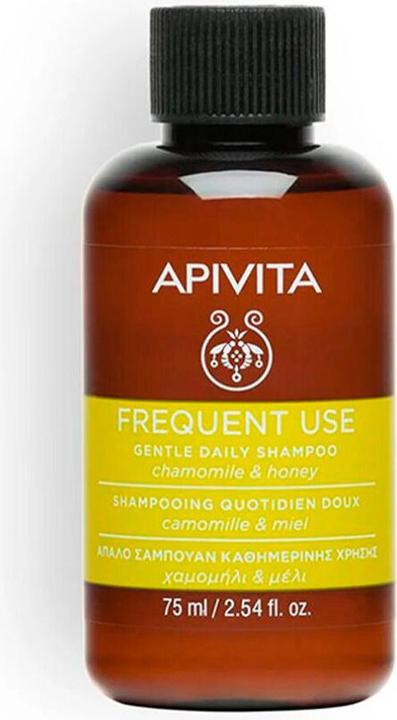 Produktbild Apivita Frequent Use Chamomile & Honey (75 ml, Flüssiges Shampoo)
