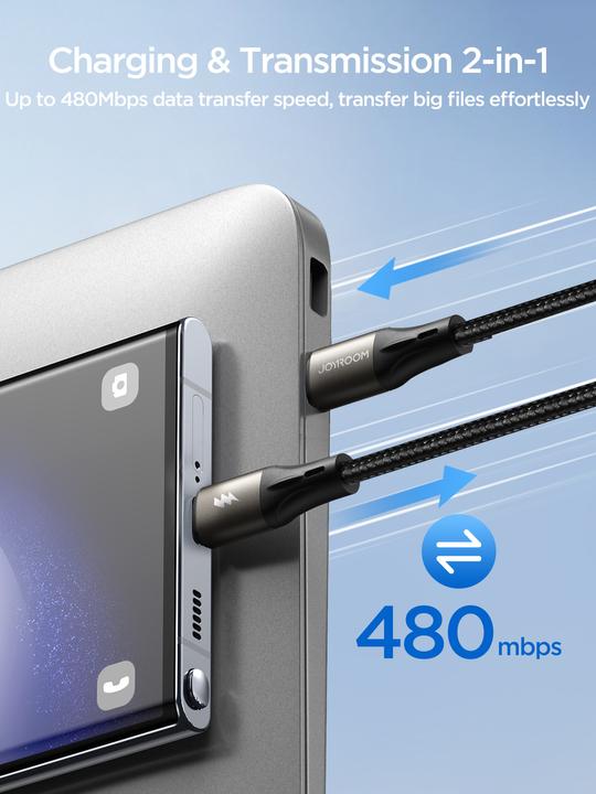 Actual product image Joyroom USB C - USB C (1.20 m, USB 3.2 Gen 1, 100 W)