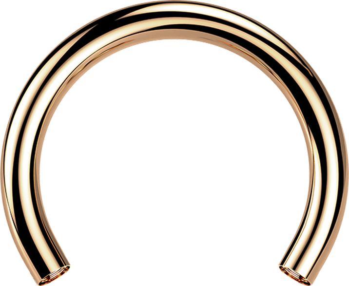 Star Piercing Micro Circular-Stab rosegold mit 0.8 mm Innengewinde (Chirurgenstahl 316L)
