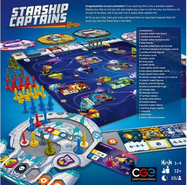 Produktbild Czech games edition Starship-Captains, Brettspiel, für 1-4 Spieler, ab 12 Jahren (DE-Ausgabe) (Deutsch)