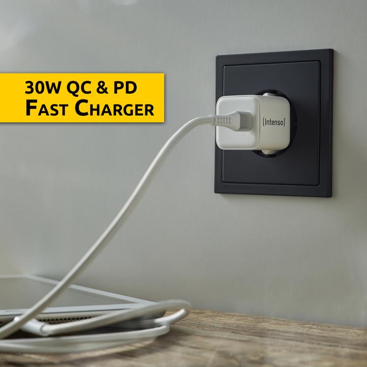 Image du produit Intenso 1x adaptateur USB-C GAN blanc (30 W)